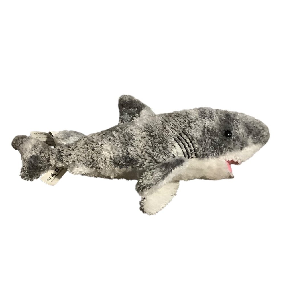 Aurora World Gray Shark Plush Toy Stuffed Animal 12" Soft Ocean